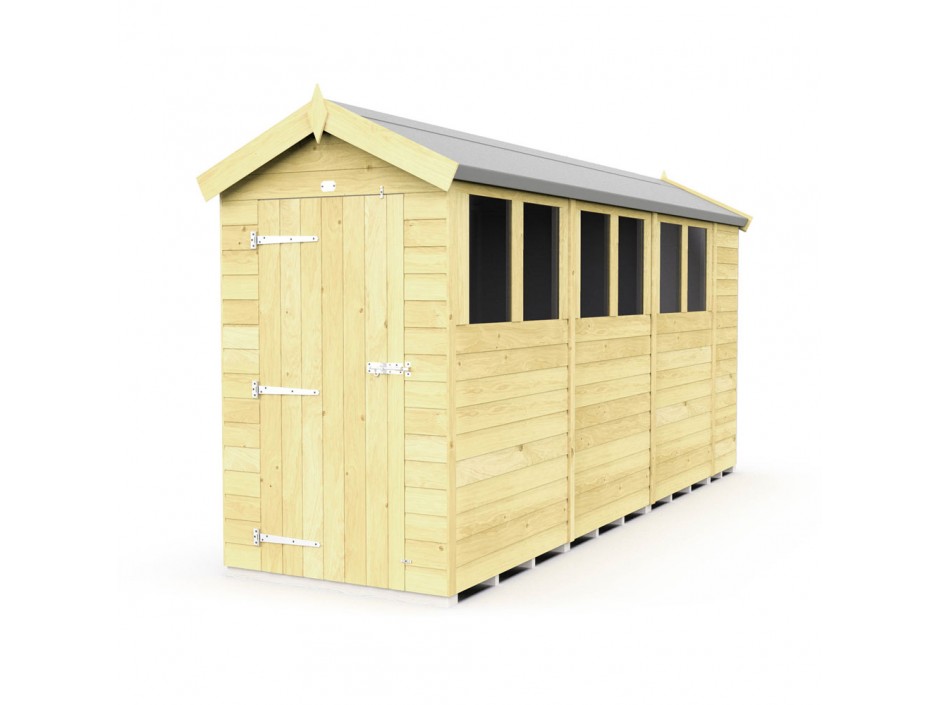 4ft x 15ft Apex Shed