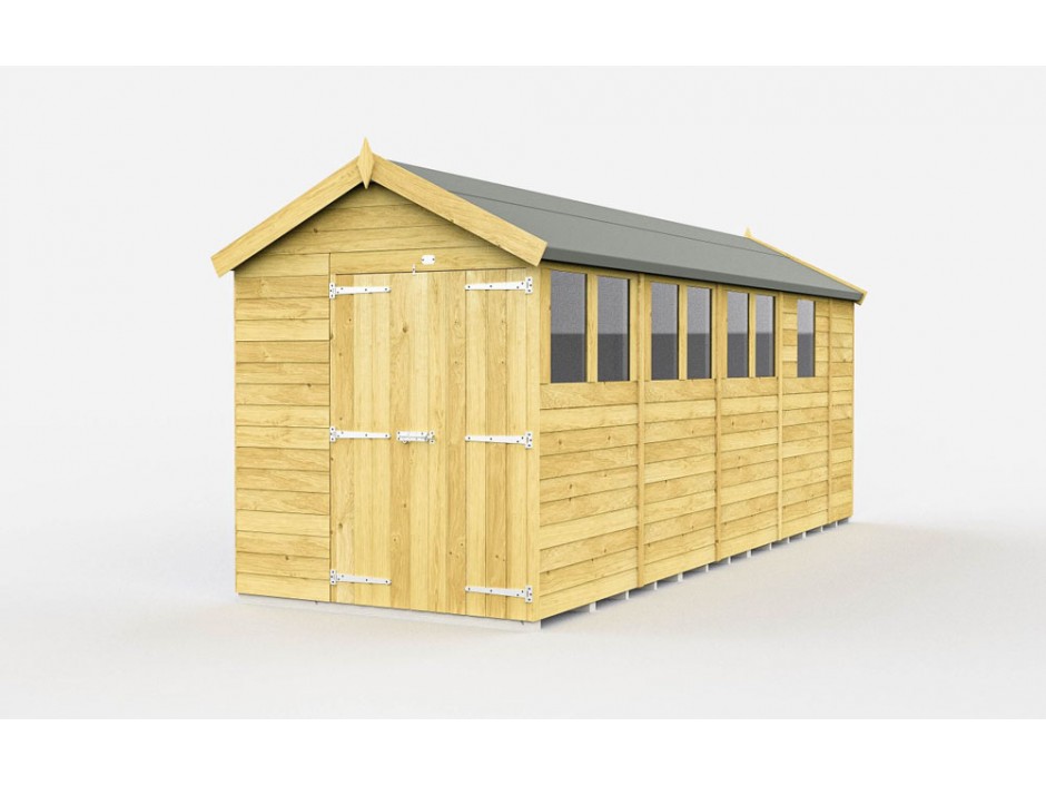 6ft x 17ft Apex Shed