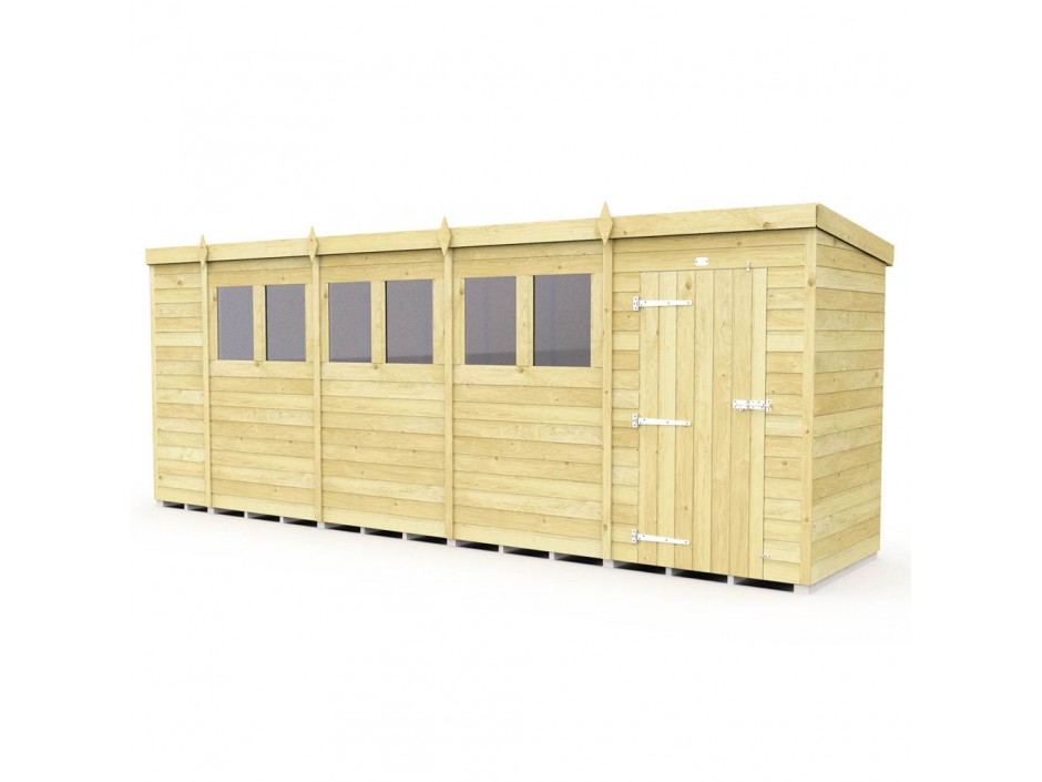 18ft x 4ft Pent Shed