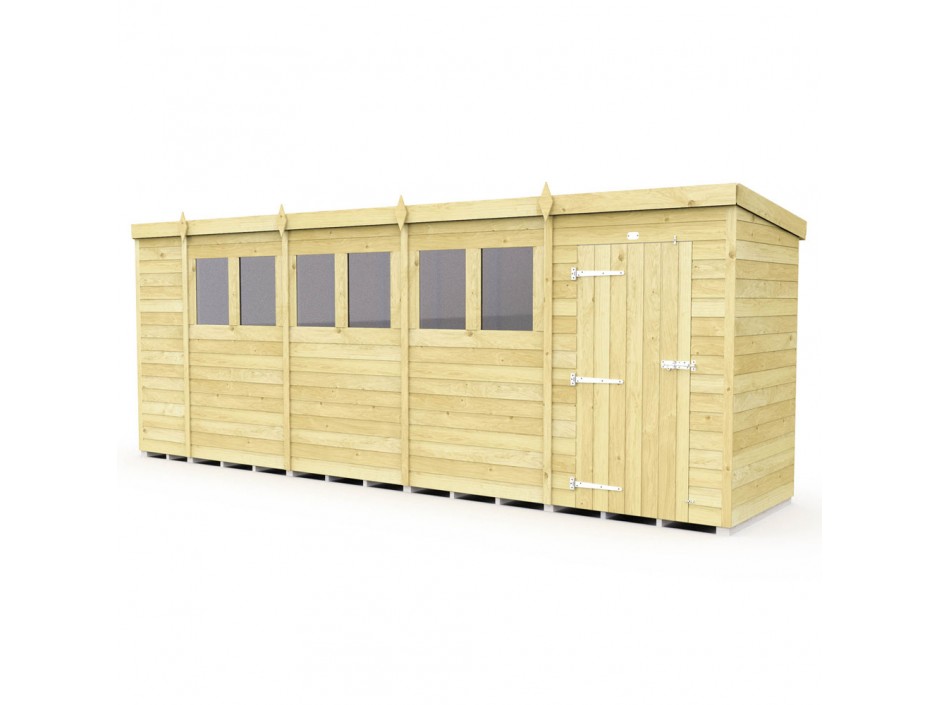 19ft x 4ft Pent Shed