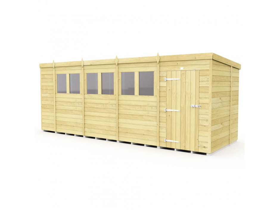 18ft x 7ft Pent Shed