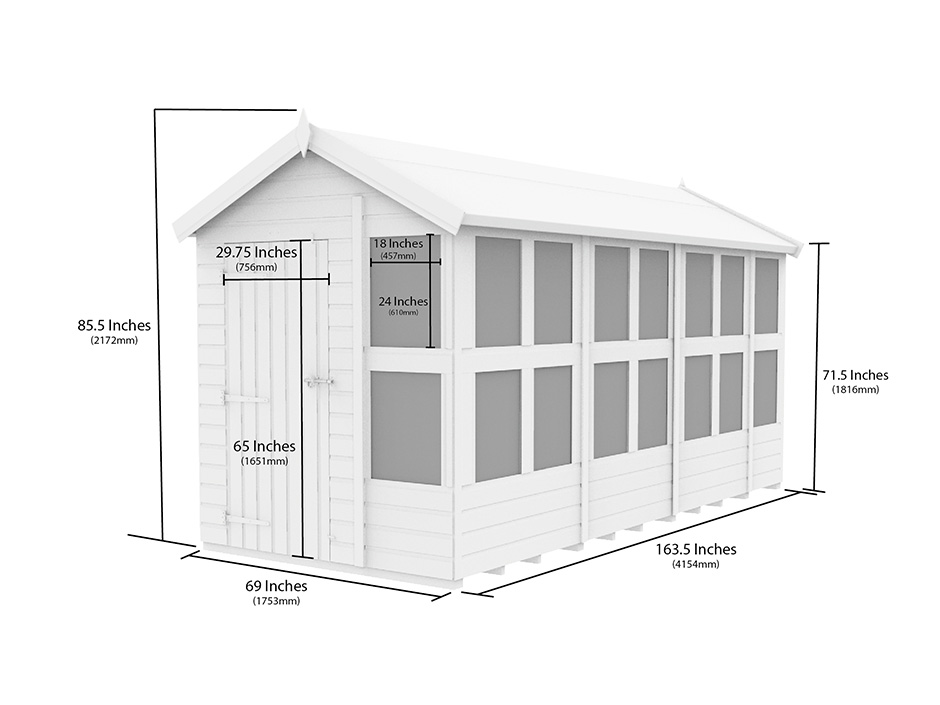 14ft x 6ft Apex Potting Shed