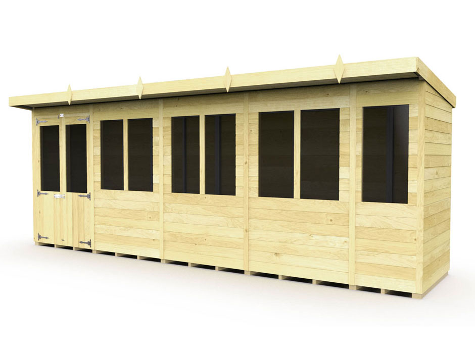 18ft x 4ft Pent Summer House