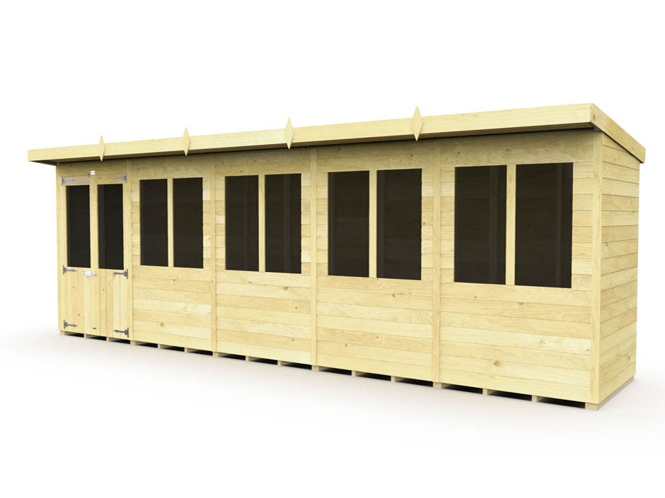 20ft x 4ft Pent Summer House