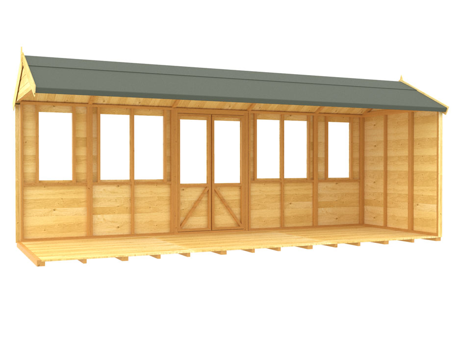 6ft x 18ft Apex Summer House