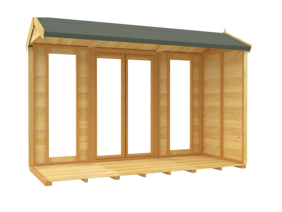 4ft x 10ft Apex Summer House (Full Height Window)