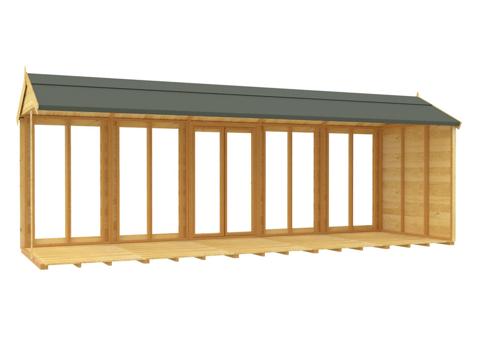 6ft x 20ft Apex Summer House (Full Height Window)