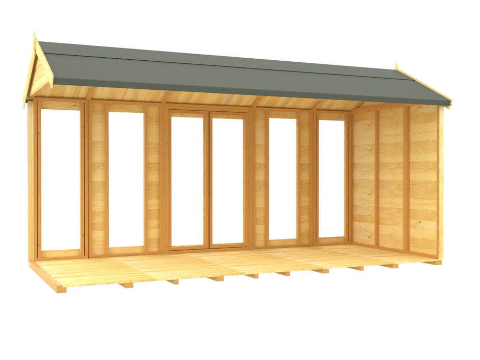 7ft x 14ft Apex Summer House (Full Height Window)