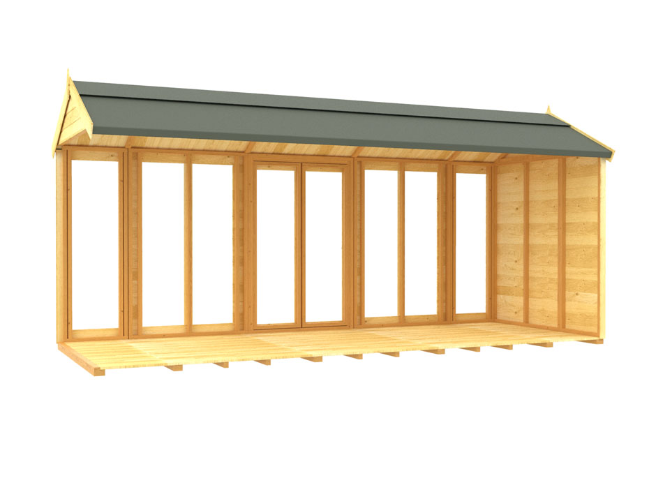 7ft x 16ft Apex Summer House (Full Height Window)