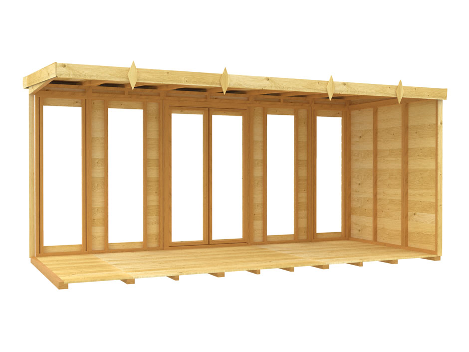 14ft x 7ft Pent Summer House (Full Height Window)