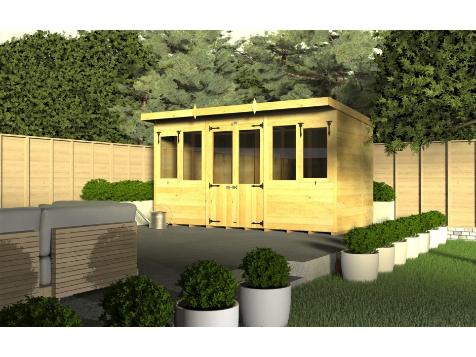 18ft x 7ft Pent Summer House