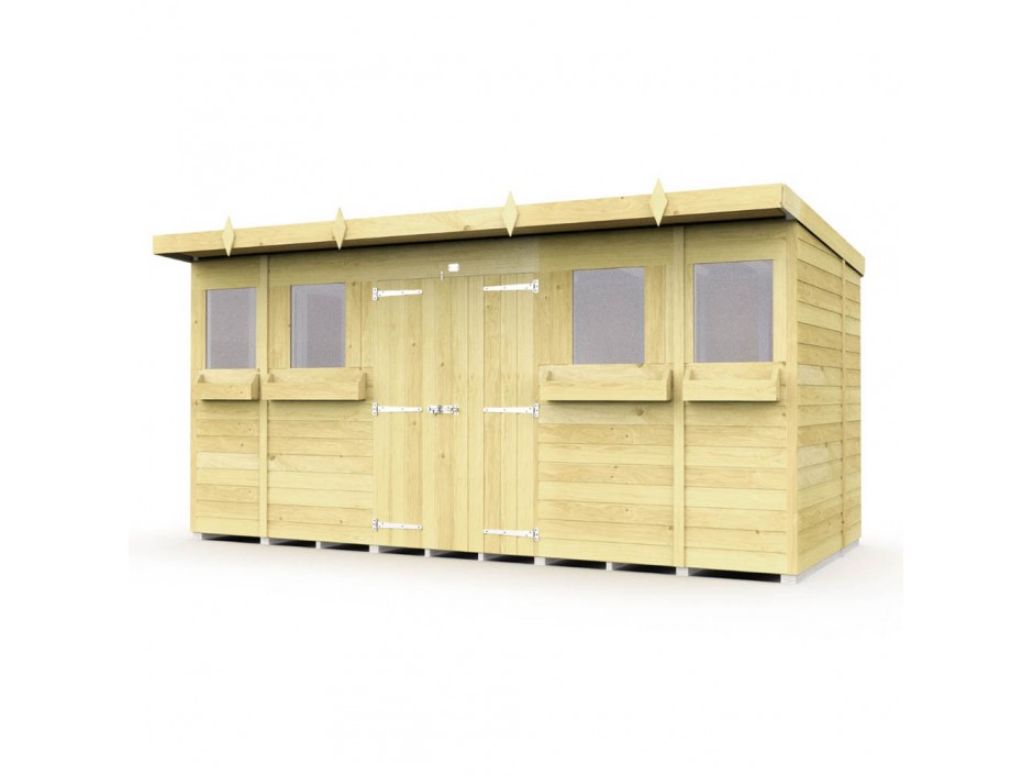 14ft x 5ft Pent Summer Shed