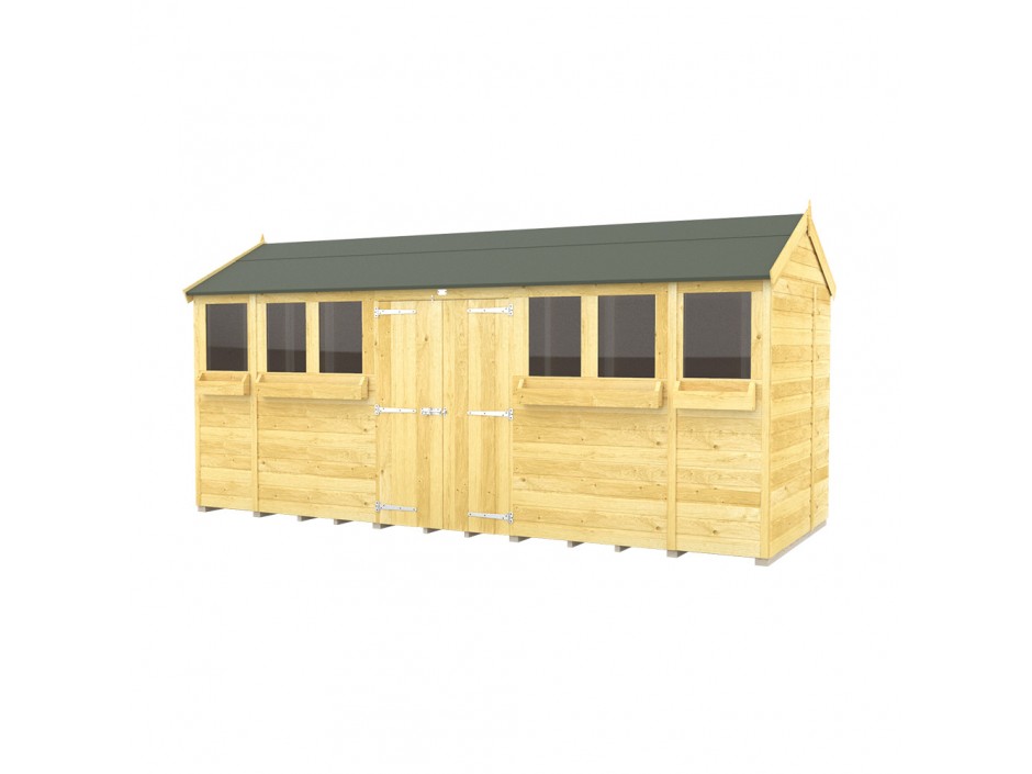 7ft x 16ft Apex Summer Shed