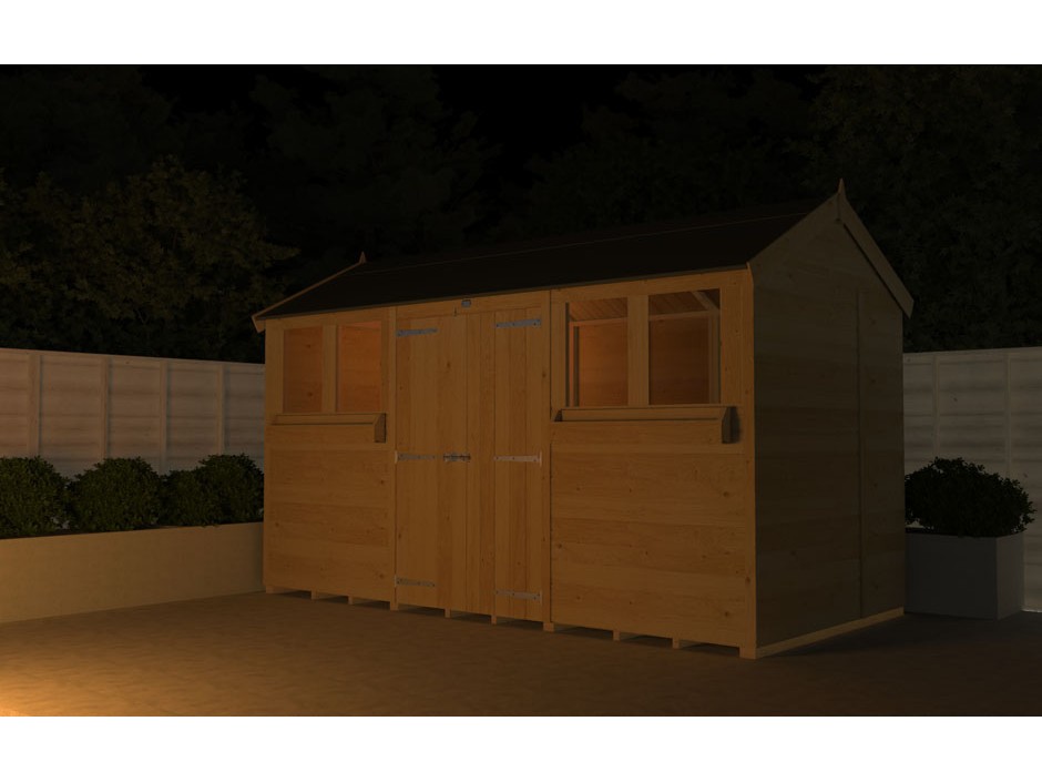 8ft x 16ft Apex Summer Shed